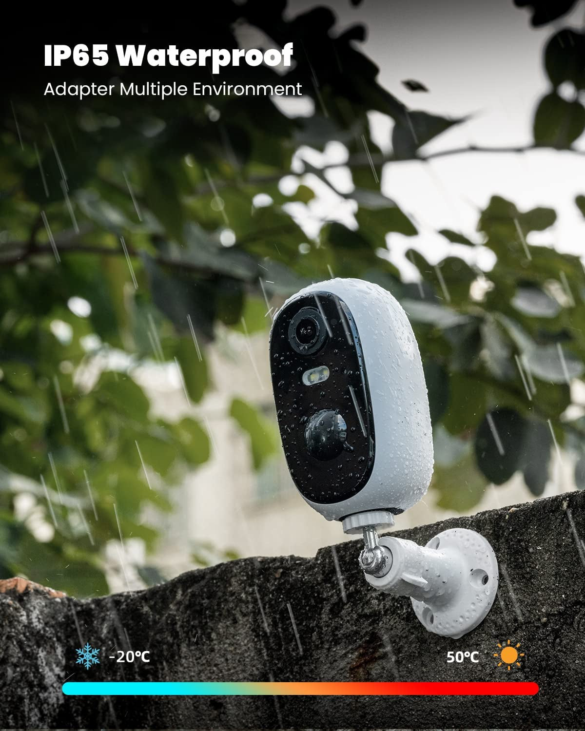 Wireless Security Camera Outdoor Battery Powered - 2K 3MP Colorful Night Vision Wifi CCTV Camera System - Human Motion Detection Home Security IP Camera,2-Way Audio,Ip65,Siren,Video Recording