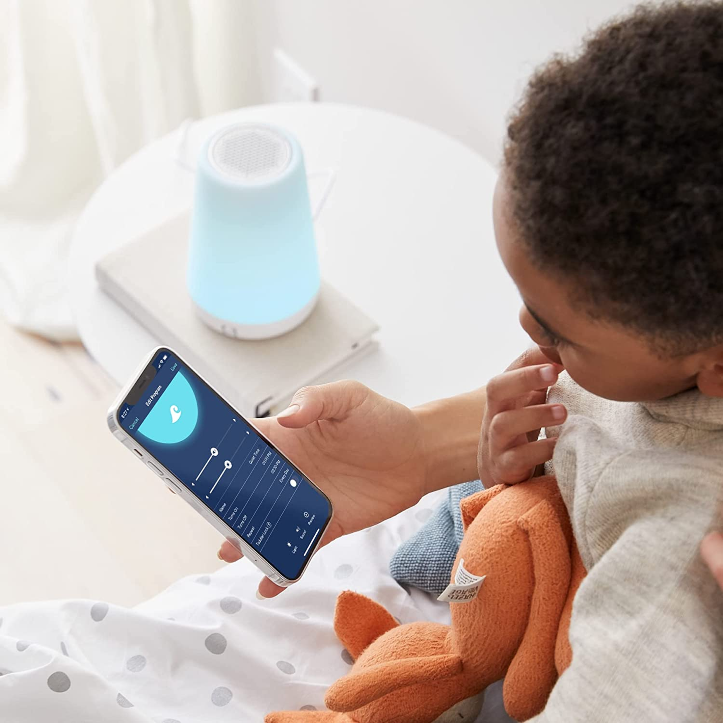 Hatch Rest Baby Sound Machine, Night Light, and Time-To-Rise Sleep Trainer, White Noise Soother, Toddler Kids Alarm Clock, Nightlight, Control Remotely via App