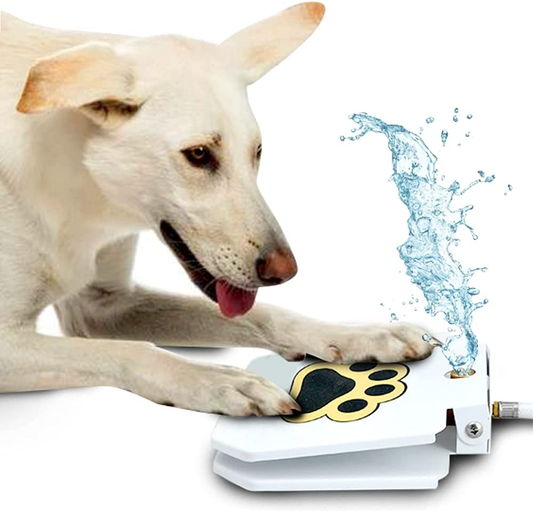 Dog Outdoor Dog Drinking Water Fountain Step On, Easy Paw Activated Drinking Pet Dispenser, Provides Fresh Water, Sturdy, Easy to Use by Trio Gato